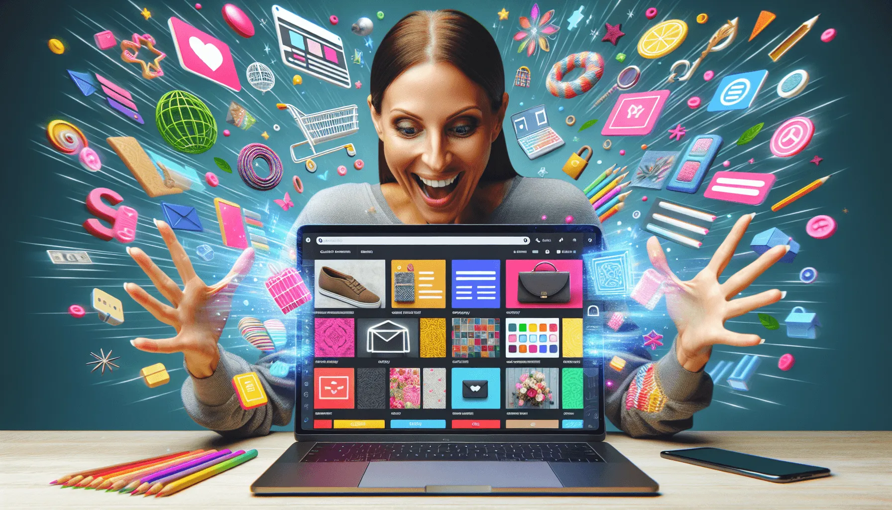 An illustration of setting up a new Shopify store, focusing on customizing the store’s appearance.