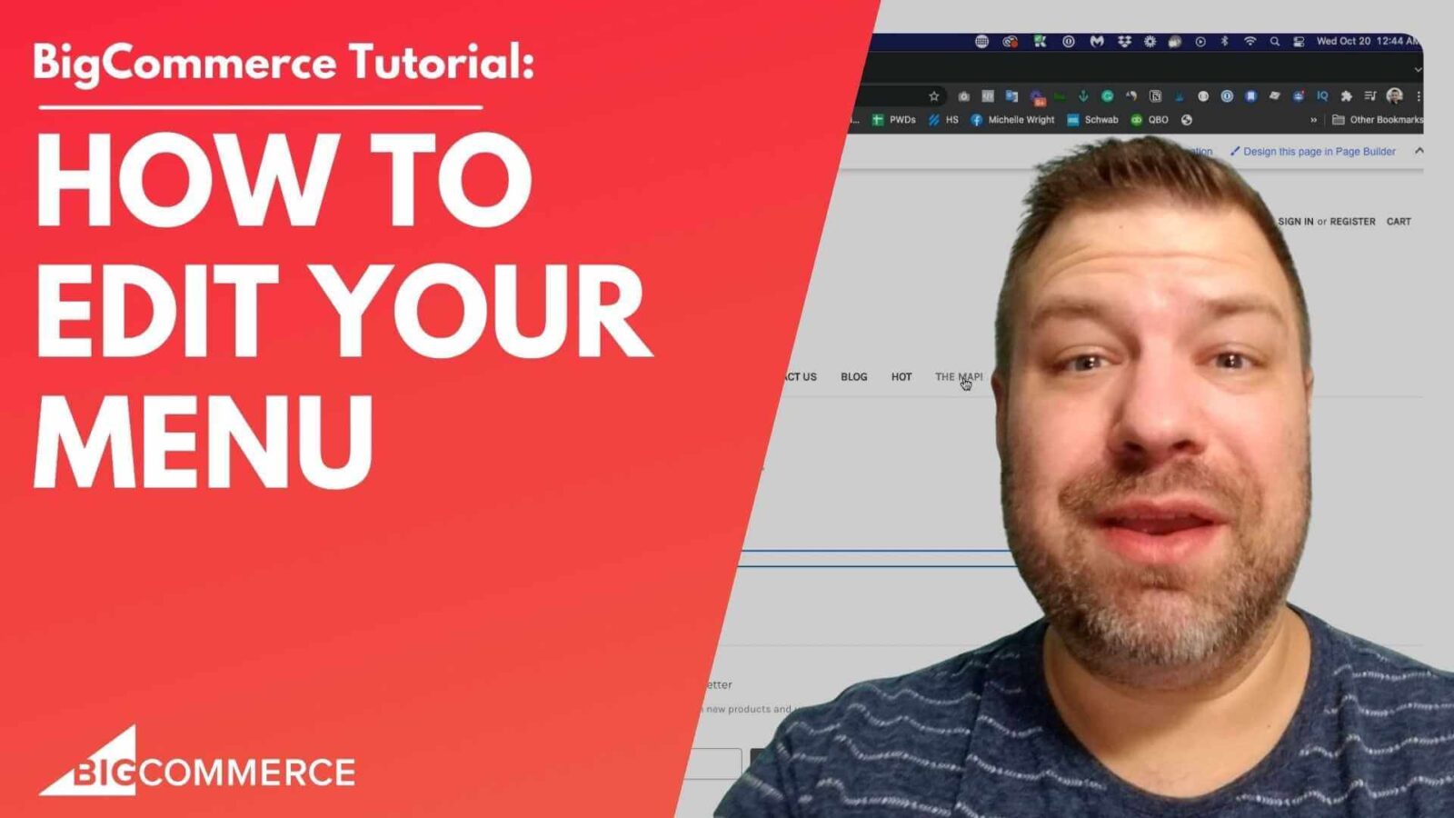 how to edit your menu on BigCommerce