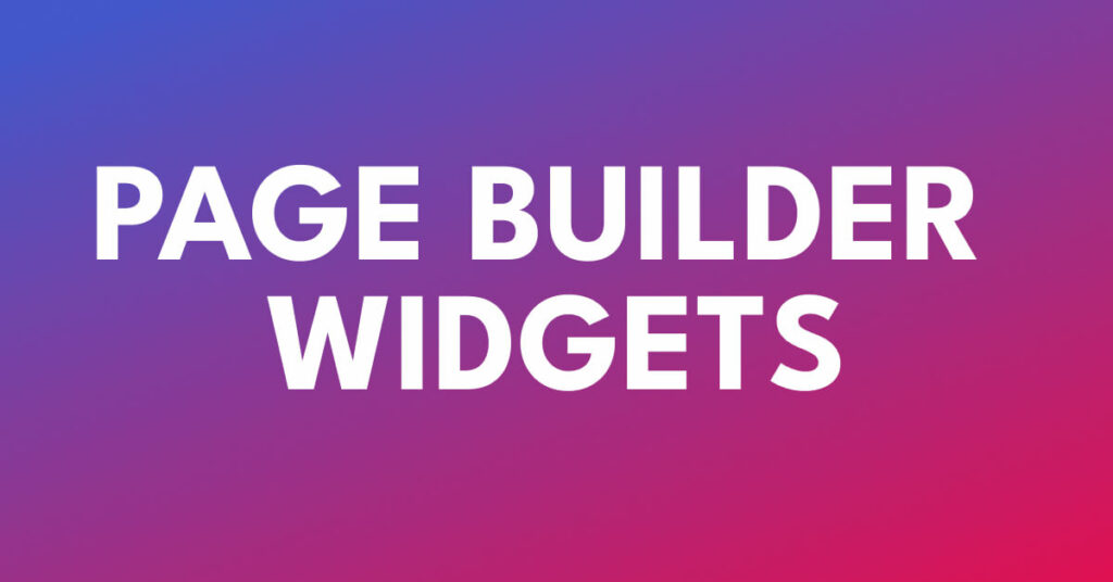 page builder widgets 1