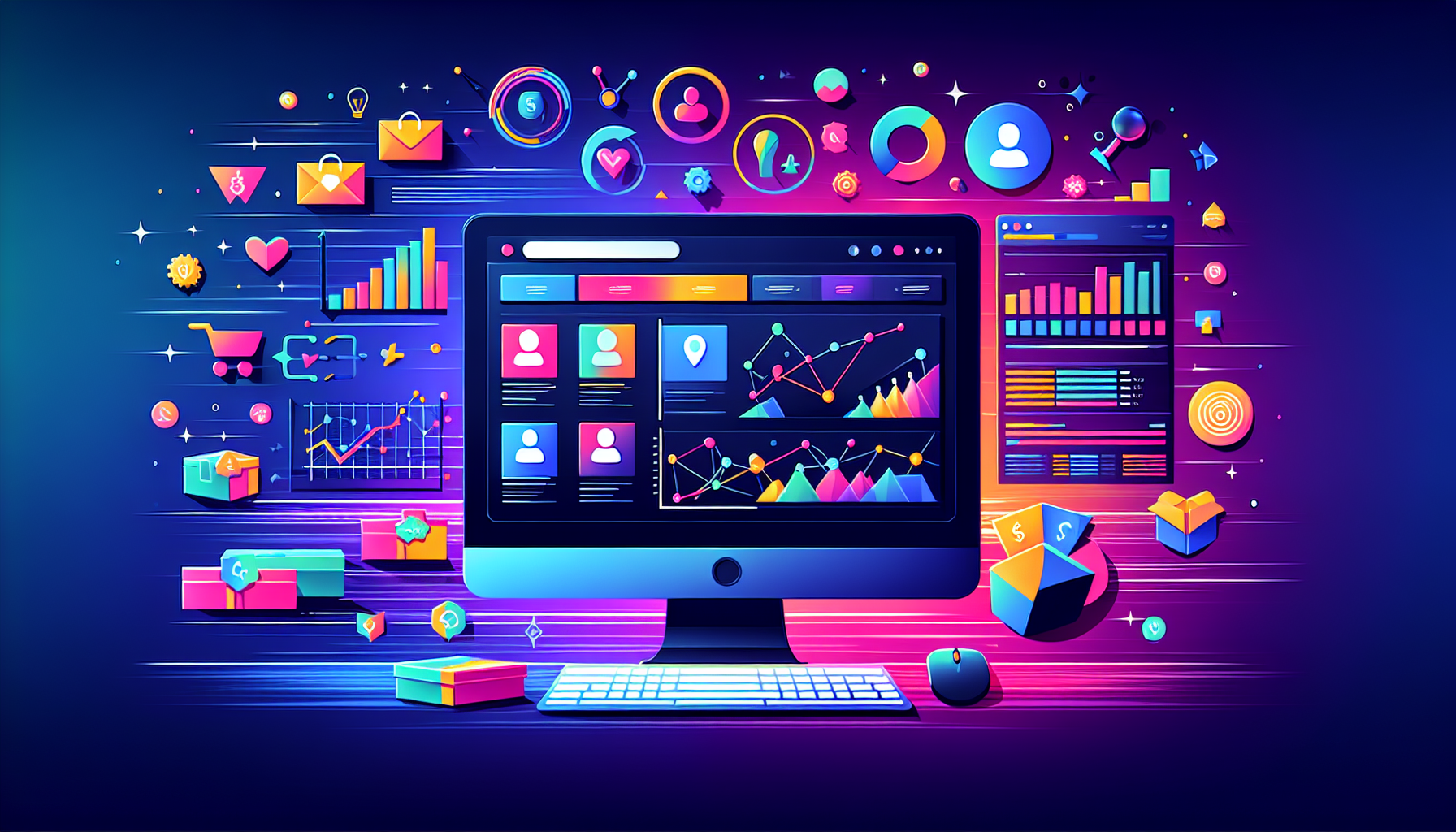 A visual representation of importing data into a Shopify store.