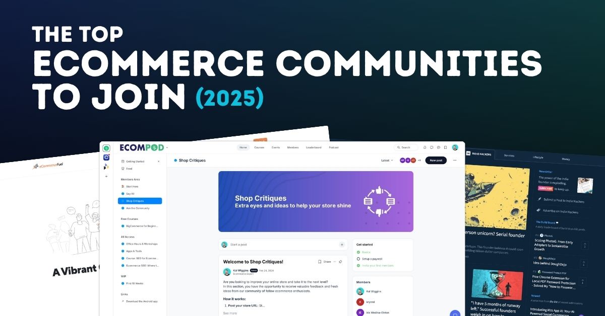 top ecommerce communities to join in 2025