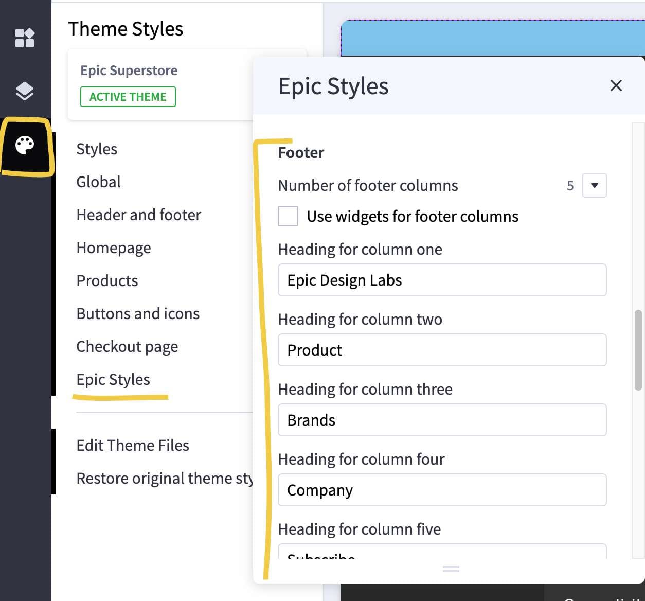 Footer Styles